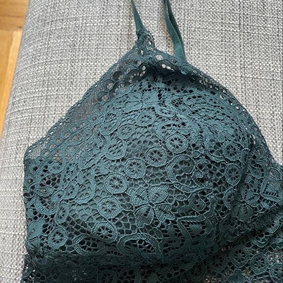 Secret Possessions Teal Lace Bralette Size 8/10 - Picture 3 of 6